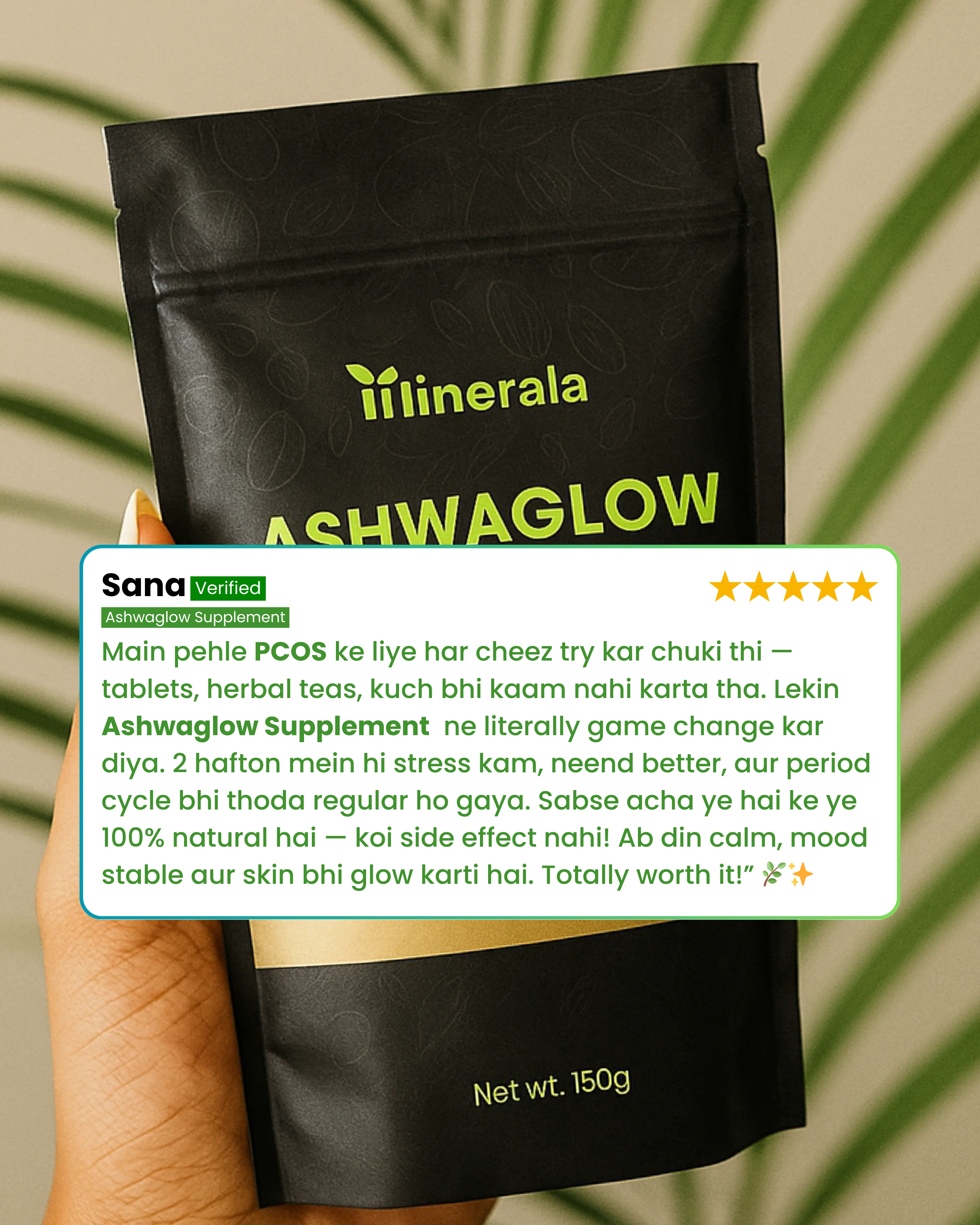 Ashwaglow Powder (For PCOS & Hormonal Balance) - Image 4